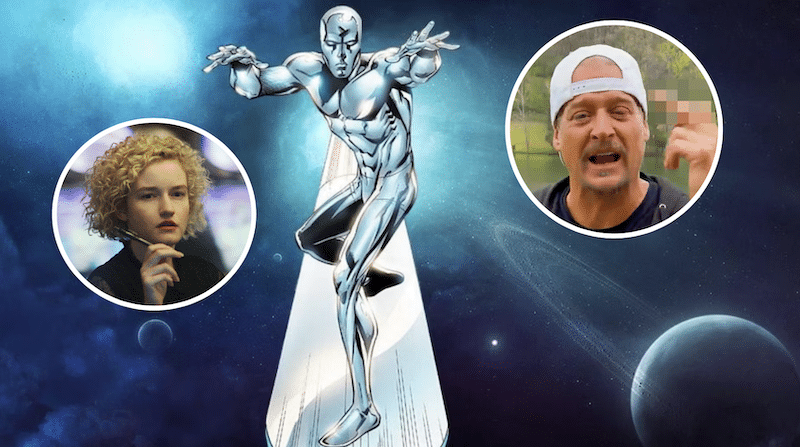 Iconic Silver Surfer to be played by Julia Garner (left) while surf traditionalists rage (right).